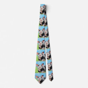 Happy Little Pig Painting Tie