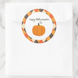 Happy Little Pumpkin Party Favour Stickers