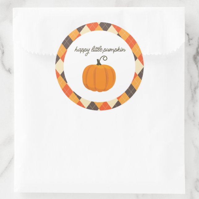 Happy Little Pumpkin Party Favour Stickers (Bag)