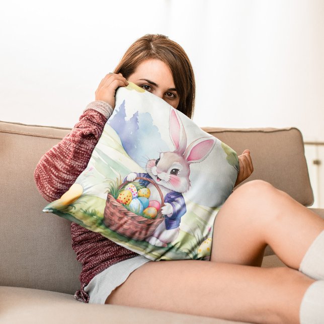 Happy little rabbit 1, Easter Cushion (Creator Uploaded)