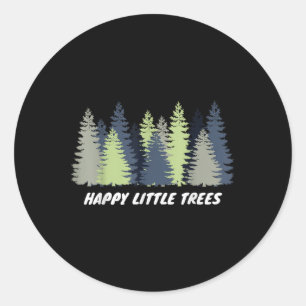 Happy Little Tree Earth Day Men Boy Kids Gift Classic Round Sticker