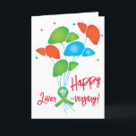 Happy Liver-versary Customisable Card<br><div class="desc">Celebrate the milestone with the liver transplant survivor in your life! Fun,  original design by NewLife_Transplant for a personal greeting. Edit the text box on the inside of the card,  or delete for a blank card.</div>