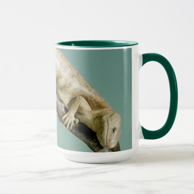 Happy Lizard He Enjoys Life Custom Text for You Mug (Right)