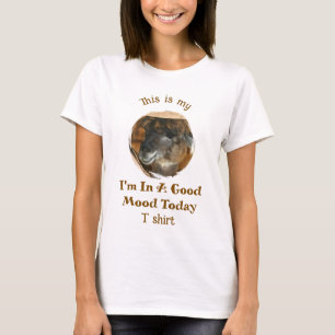 Happy Llama Good Mood Humorous Funny  T-Shirt