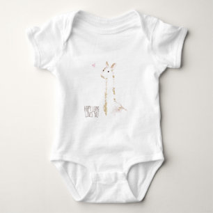 Happy Llama Loves You Baby Bodysuit