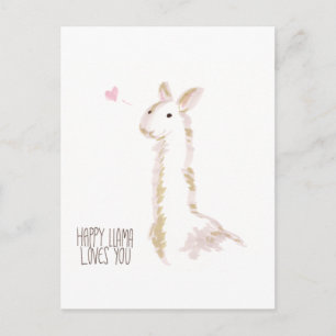 Happy Llama Loves You Postcard