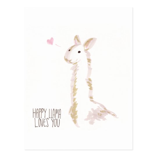 Happy Llama Loves You Postcard