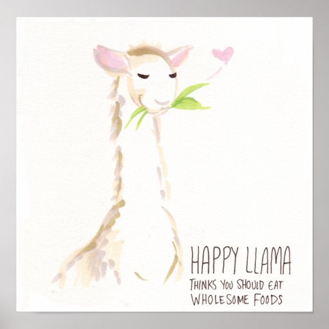 Happy Llama Yummy! Poster (Front)