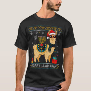 Happy Llamakah Funny Ugly Hanukkah Sweater Llama P