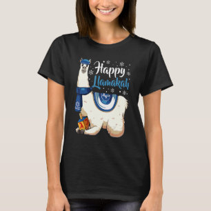 Happy Llamakah Hanukkah Chanukkah Jewish Holiday M T-Shirt