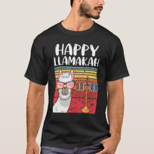 Happy Llamakah Jewish Llama Hanukkah Pajamas Cha T-Shirt