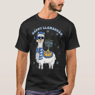 Happy Llamakkah Hanukkah Llama Chanukah Alpaca Gir T-Shirt