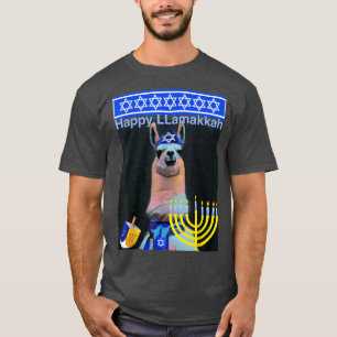 Happy Llamakkah Humourous Hanukkah Novelty Llama T-Shirt