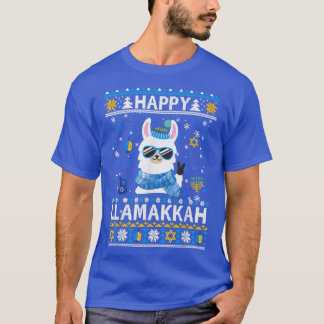 Happy Llamakkah Llama Ugly Hanukkah Ugly Sweater 