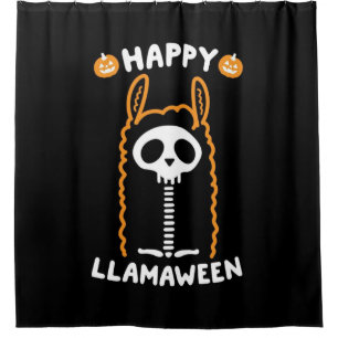 Happy Llamaoween Shower Curtain