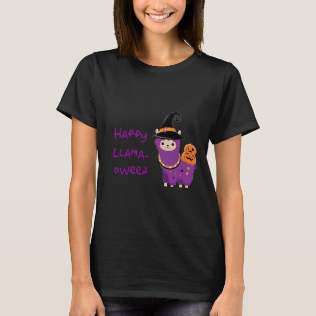 Happy Llamaoween T-Shirt (Front)
