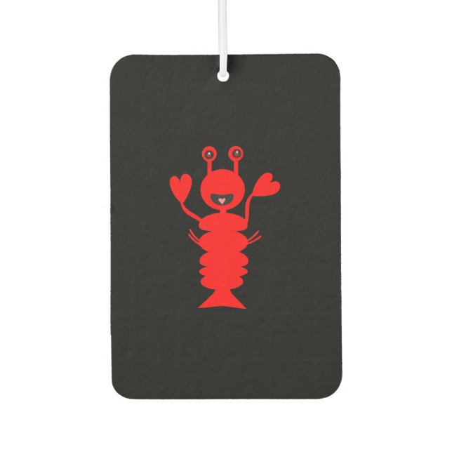 Happy Lobster Car Air Freshener (Front)