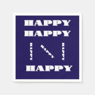 HAPPY Logo Dk Blue  Napkin