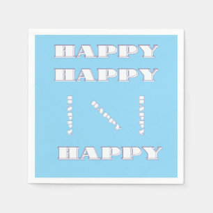 HAPPY Logo Sky Blue Napkin