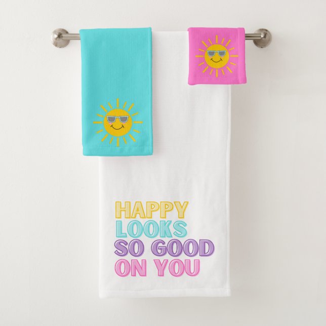 Happy Looks Good On You Towel Set (Insitu)
