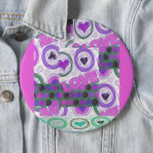 Happy Love craze 6 Cm Round Badge