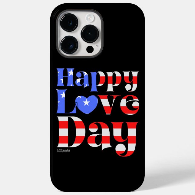 HAPPY LOVE DAY American flag                       Case-Mate iPhone Case (Back)