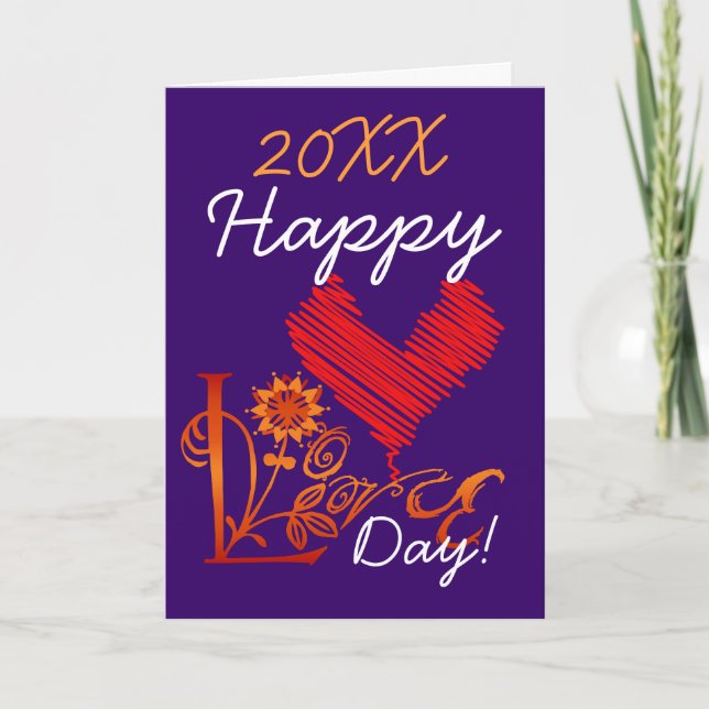 hAPPY LOVE dAY Card - Customised (Front)