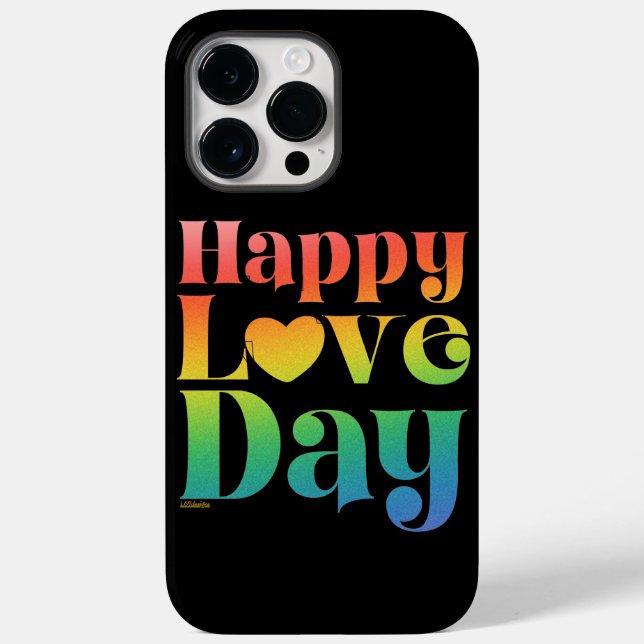 HAPPY LOVE DAY rainbow gradient colour valentine   Case-Mate iPhone Case (Back)