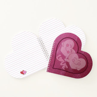 Happy Love Hearts Spiral Notebook