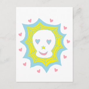 Happy Love Skull Postcard