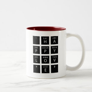 Happy Love Two-Tone Coffee Mug