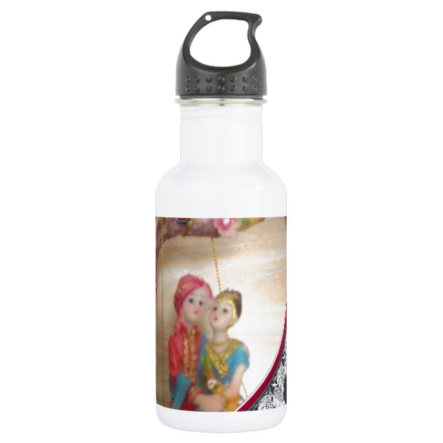 Happy Lovers day 532 Ml Water Bottle (Front)