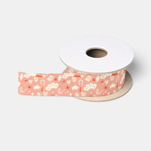 Happy Lucky Girl Charms Satin Ribbon