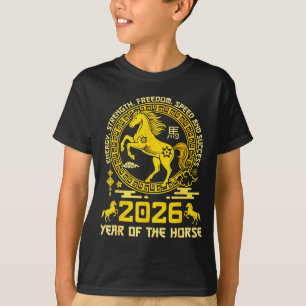 Happy Lunar Chinese New Year Of The Horse 2026 Zod T-Shirt