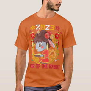 Happy Lunar New Year 2023 Cute Chinese Rabbit Deco T-Shirt