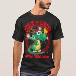 Happy Lunar New Year 2024 Cute Chinese Dragon T-Shirt