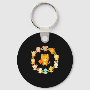 Happy Lunar New Year Animals 12 Chinese Zodiac Sig Key Ring