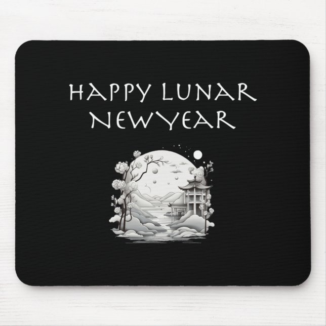 Happy Lunar New Year Charming Design Gift  Mouse Mat (Front)