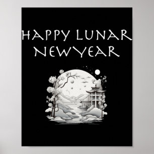 Happy Lunar New Year Charming Design Gift Poster