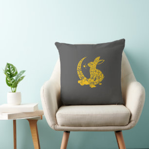 Happy Lunar New  Year Of The Rabbit Throw Pillow
