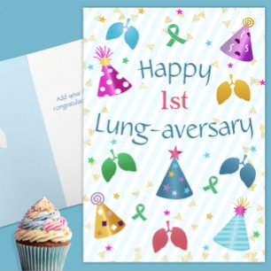 Happy Lung-aversary Custom  Card