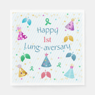 Happy Lung-aversary Party Napkin
