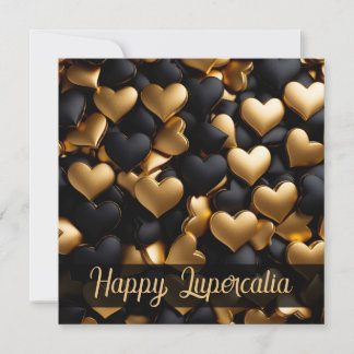 Happy Lupercalia Love Hearts Pattern Valentine Holiday Card