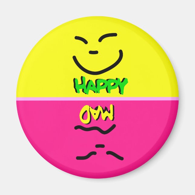 Happy / mad face magnet (Front)