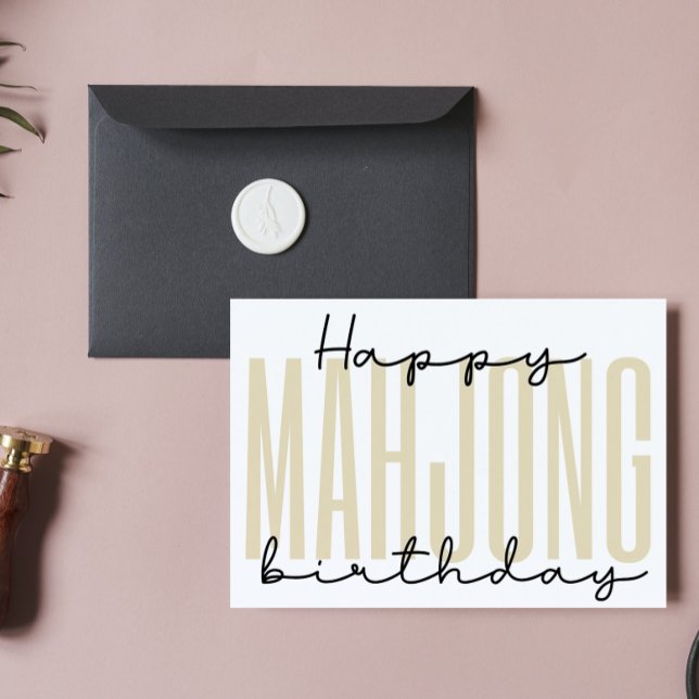 Happy mahjong birthday holiday card (Creator Uploaded)