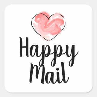Happy Mail Business - Cute Heart Square Sticker