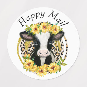 Happy Mail Cow Labels