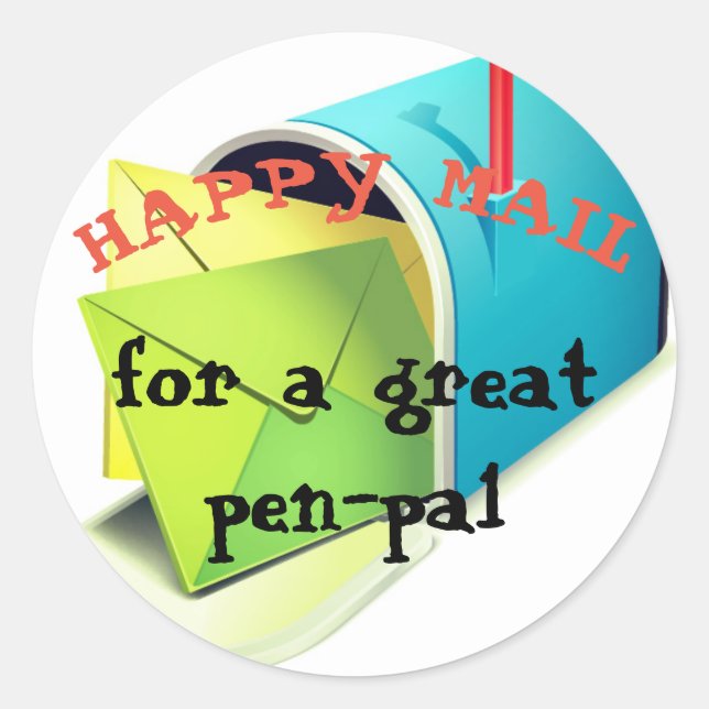Happy Mail Pen Pal Sticker Seal (Front)