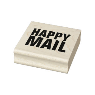 HAPPY MAIL RUBBER STAMP