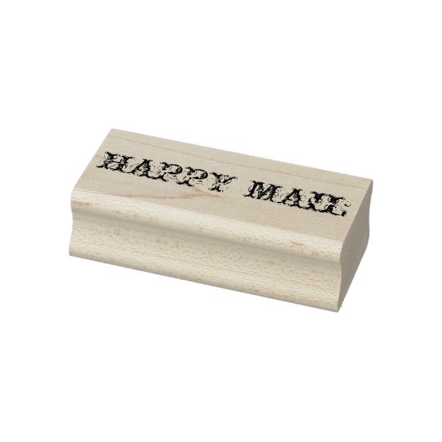 Happy mail rubber stamp, happy mail, diy, crafts rubber stamp (Stamp)